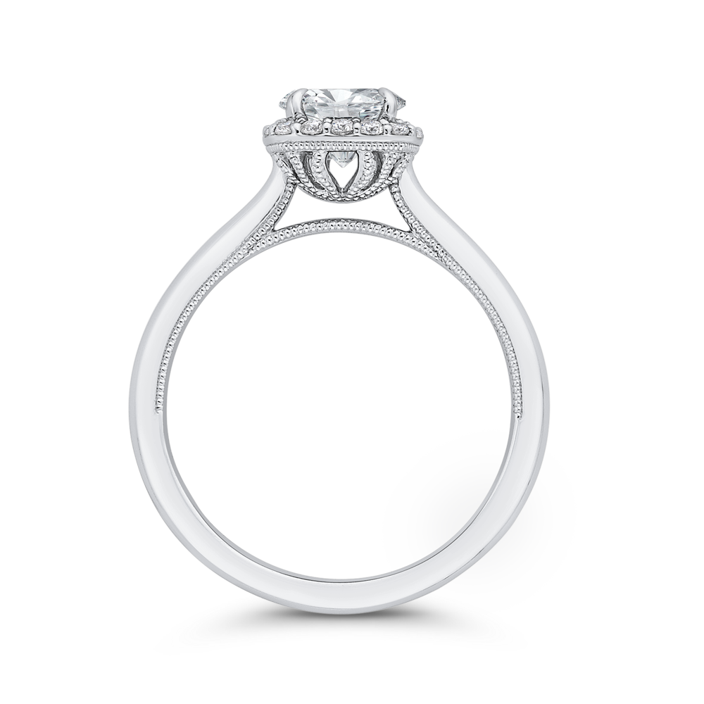 Diamond Engagement Ring in 14K White Gold (Semi-Mount)