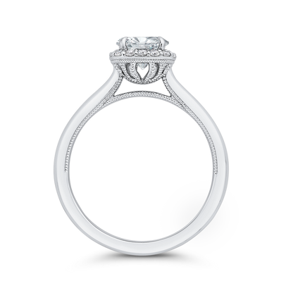 Diamond Engagement Ring in 14K White Gold (Semi-Mount)