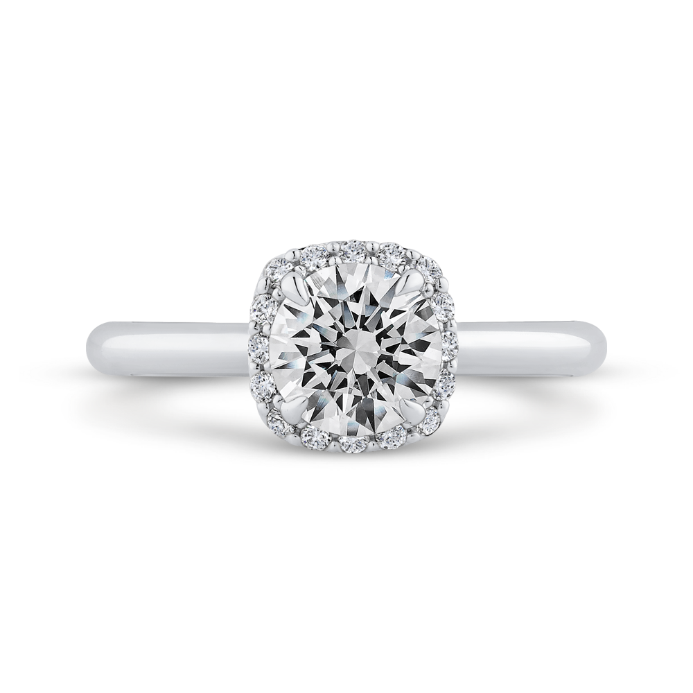 Diamond Engagement Ring in 14K White Gold (Semi-Mount)