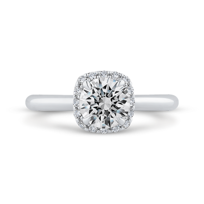 Diamond Engagement Ring in 14K White Gold (Semi-Mount)