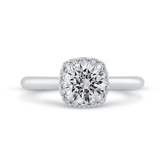 Diamond Engagement Ring in 14K White Gold (Semi-Mount)