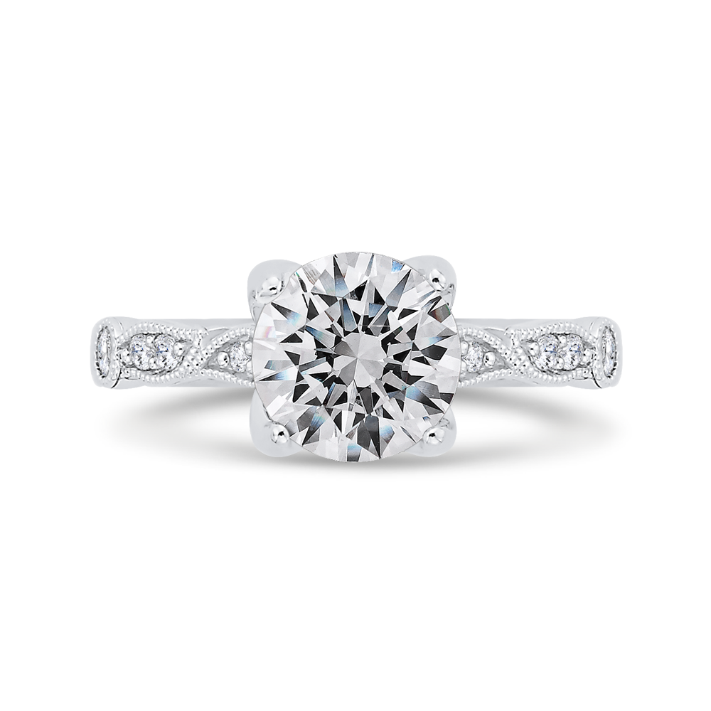 Diamond Engagement Ring in 14K White Gold (Semi-Mount)