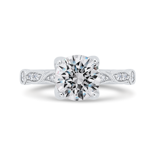 Diamond Engagement Ring in 14K White Gold (Semi-Mount)