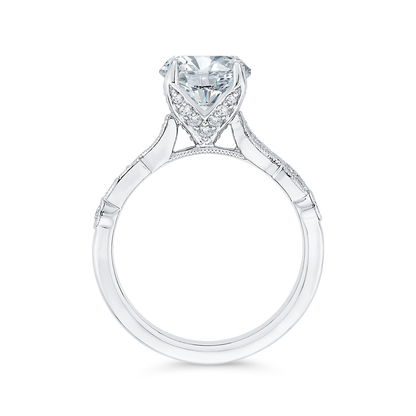 Diamond Engagement Ring in 14K White Gold (Semi-Mount)