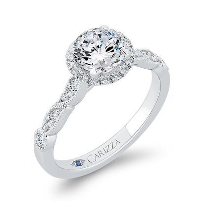 Diamond Engagement Ring in 14K White Gold (Semi-Mount)