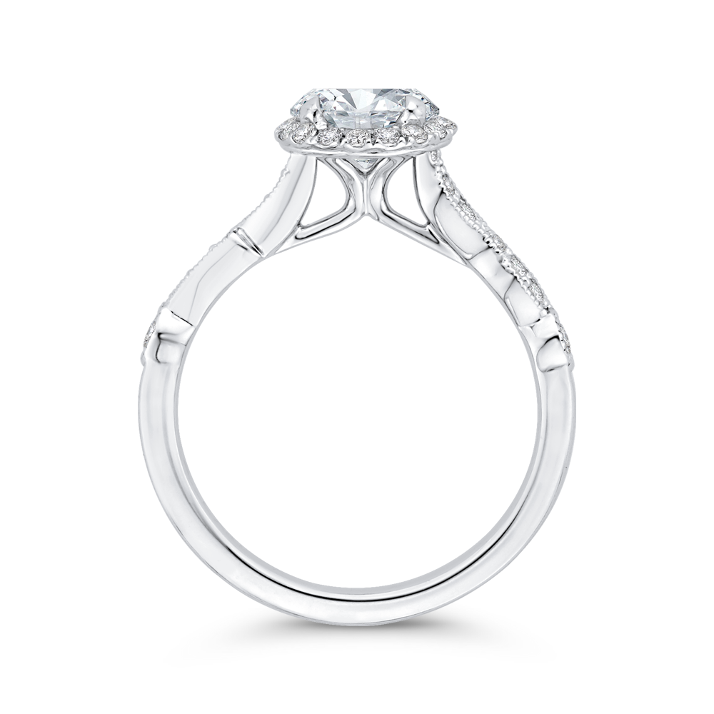 Diamond Engagement Ring in 14K White Gold (Semi-Mount)