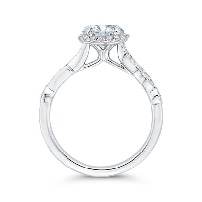 Diamond Engagement Ring in 14K White Gold (Semi-Mount)