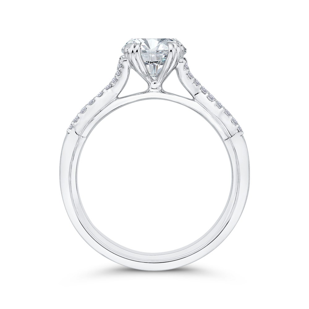 Diamond Engagement Ring in 14K White Gold (Semi-Mount)