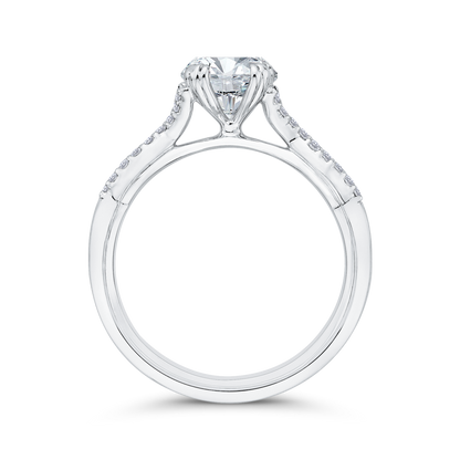 Diamond Engagement Ring in 14K White Gold (Semi-Mount)