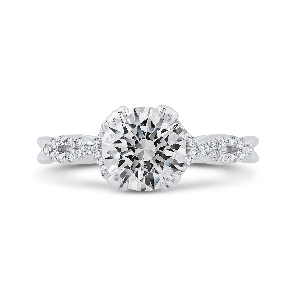 Diamond Engagement Ring in 14K White Gold (Semi-Mount)