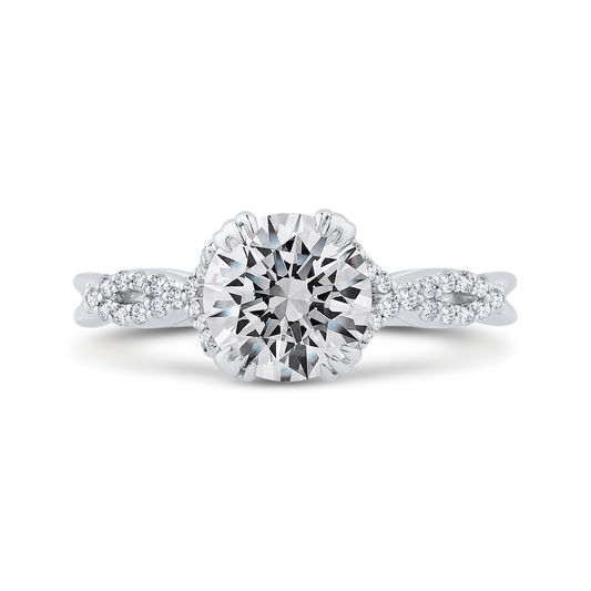 Diamond Engagement Ring in 14K White Gold (Semi-Mount)