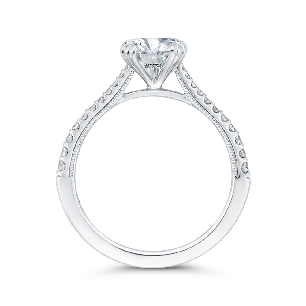 Diamond Engagement Ring in 14K White Gold (Semi-Mount)