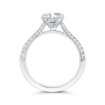 Diamond Engagement Ring in 14K White Gold (Semi-Mount)