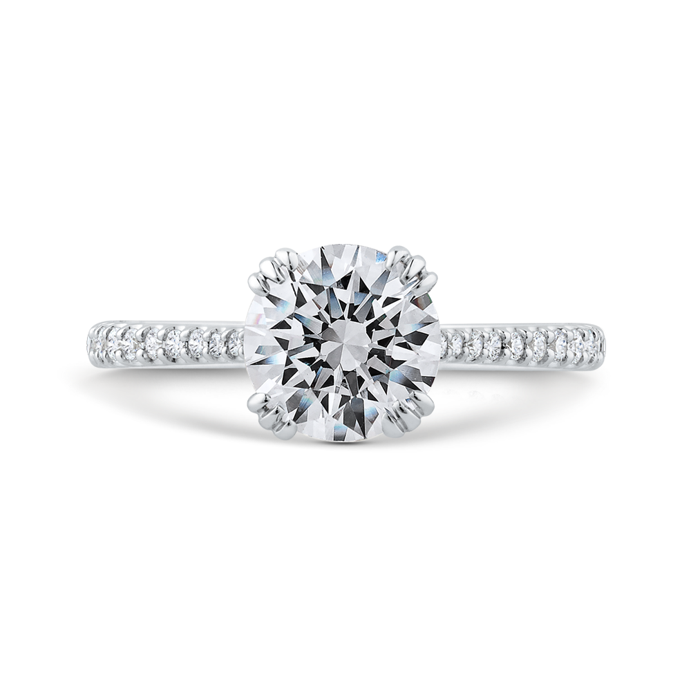 Diamond Engagement Ring in 14K White Gold (Semi-Mount)