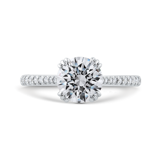 Diamond Engagement Ring in 14K White Gold (Semi-Mount)