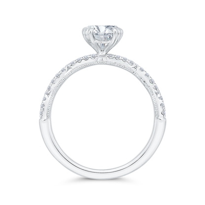 Diamond Engagement Ring in 14K White Gold (Semi-Mount)