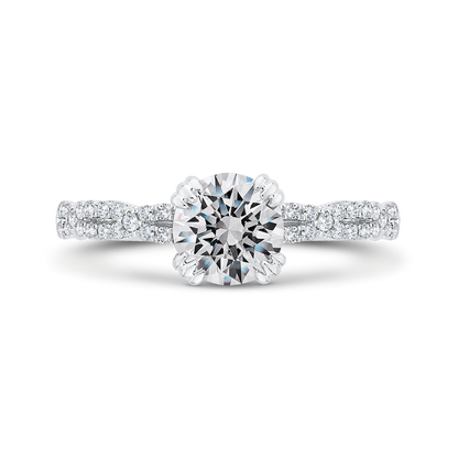 Diamond Engagement Ring in 14K White Gold (Semi-Mount)