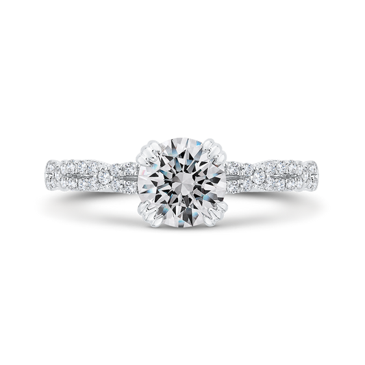 Diamond Engagement Ring in 14K White Gold (Semi-Mount)