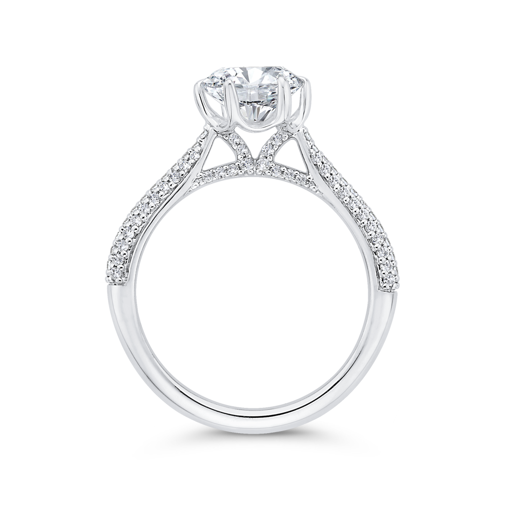 Diamond Engagement Ring in 14K White Gold (Semi-Mount)