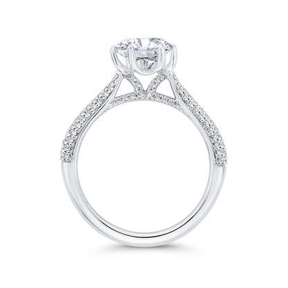 Diamond Engagement Ring in 14K White Gold (Semi-Mount)