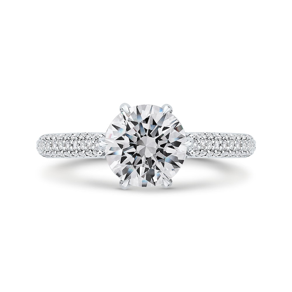 Diamond Engagement Ring in 14K White Gold (Semi-Mount)