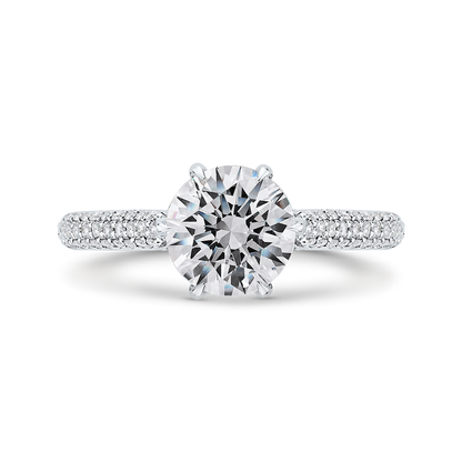 Diamond Engagement Ring in 14K White Gold (Semi-Mount)