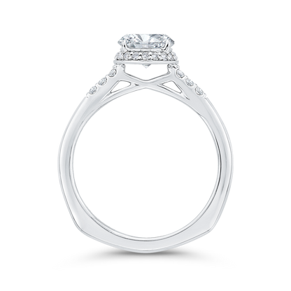 Euro Shank Diamond Engagement Ring in 14K White Gold (Semi-Mount)