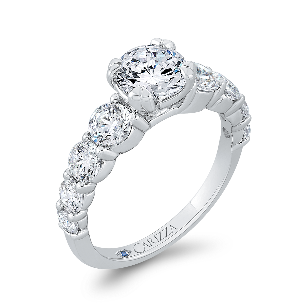 Diamond Engagement Ring in 14K White Gold (Semi-Mount)