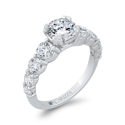 Diamond Engagement Ring in 14K White Gold (Semi-Mount)