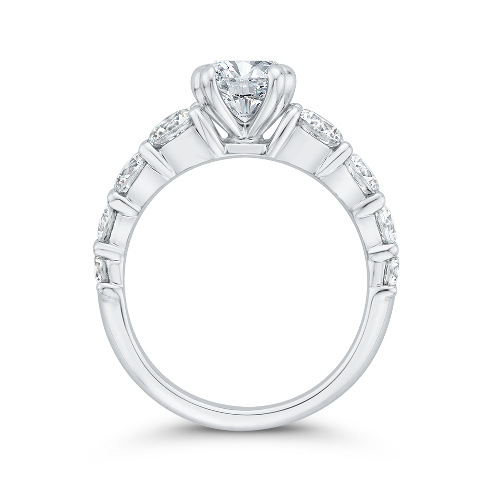 Diamond Engagement Ring in 14K White Gold (Semi-Mount)