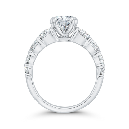 Diamond Engagement Ring in 14K White Gold (Semi-Mount)