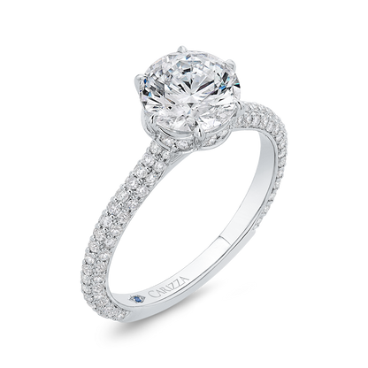 Diamond Engagement Ring in 14K White Gold (Semi-Mount)