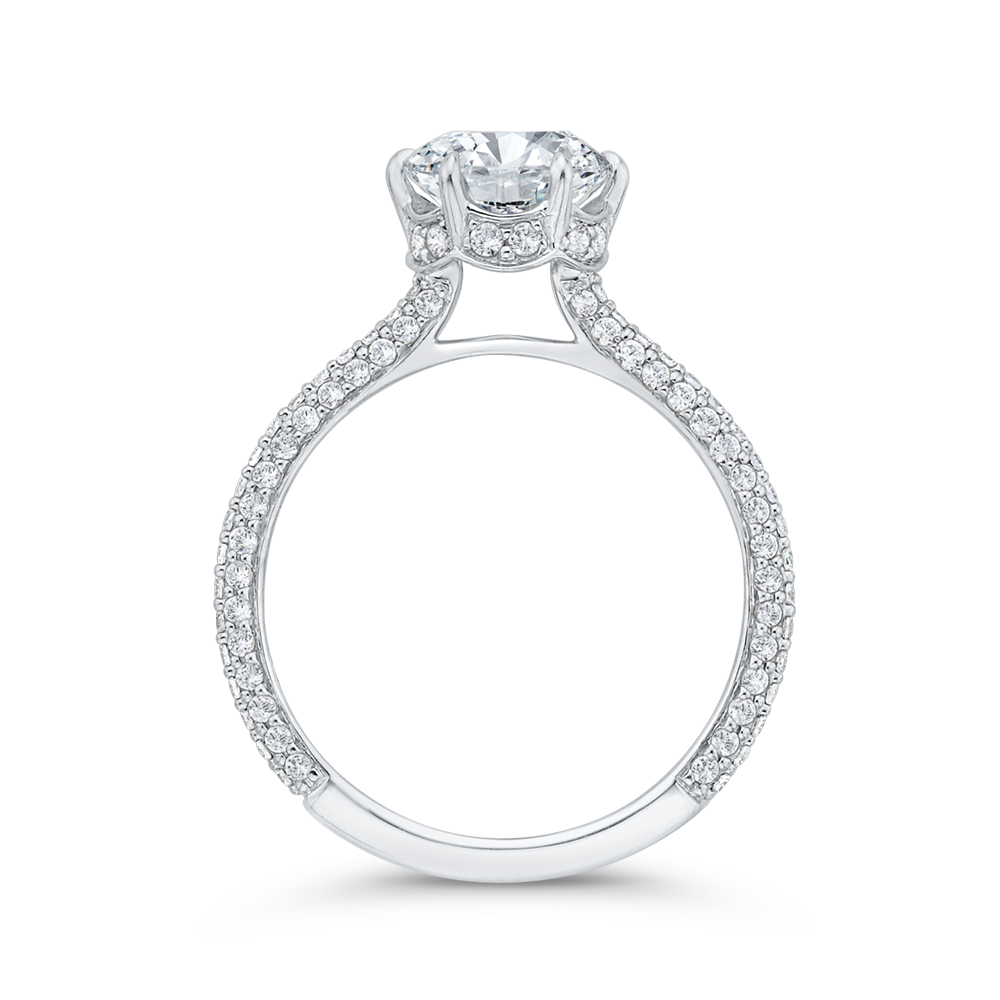 Diamond Engagement Ring in 14K White Gold (Semi-Mount)