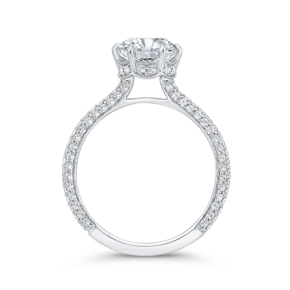 Diamond Engagement Ring in 14K White Gold (Semi-Mount)