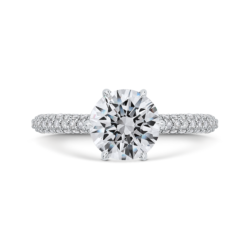 Diamond Engagement Ring in 14K White Gold (Semi-Mount)