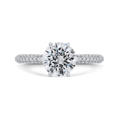 Diamond Engagement Ring in 14K White Gold (Semi-Mount)