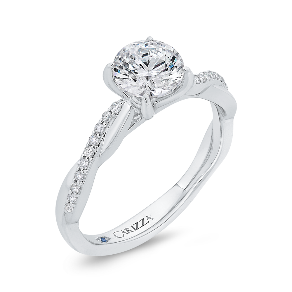 Diamond Engagement Ring in 14K White Gold (Semi-Mount)