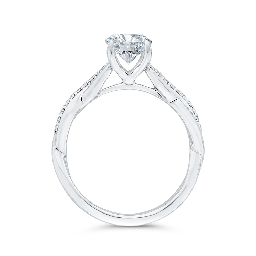 Diamond Engagement Ring in 14K White Gold (Semi-Mount)