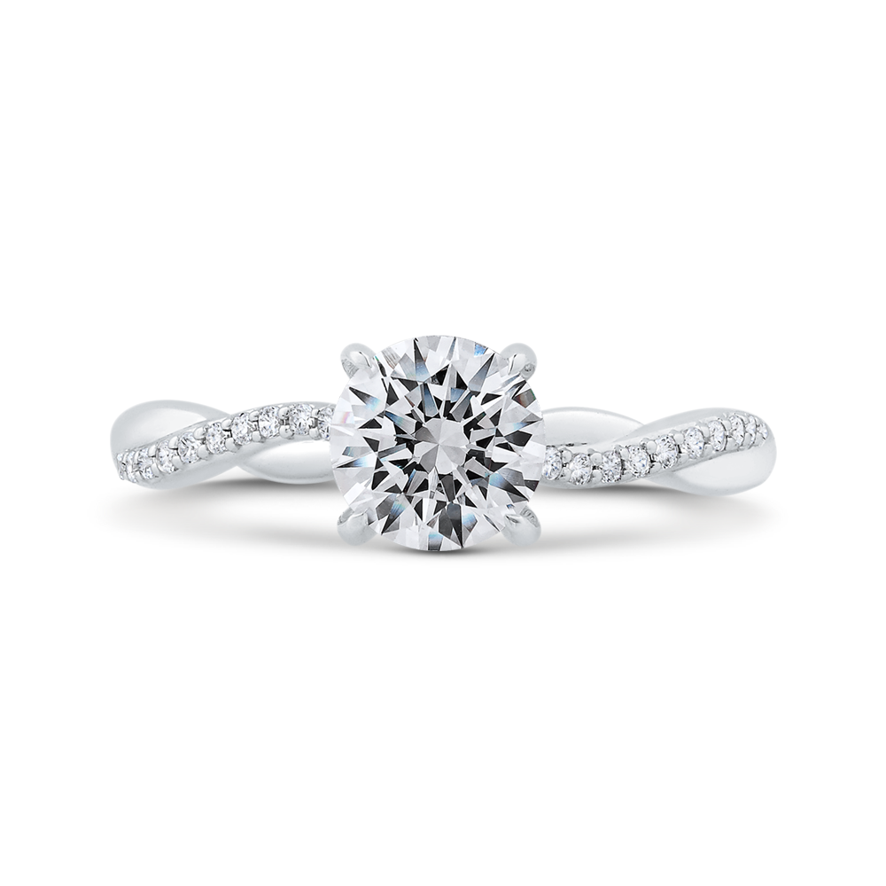 Diamond Engagement Ring in 14K White Gold (Semi-Mount)