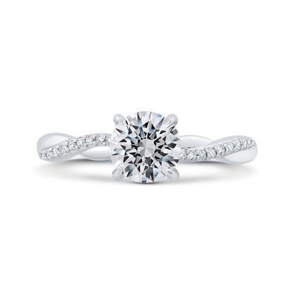 Diamond Engagement Ring in 14K White Gold (Semi-Mount)