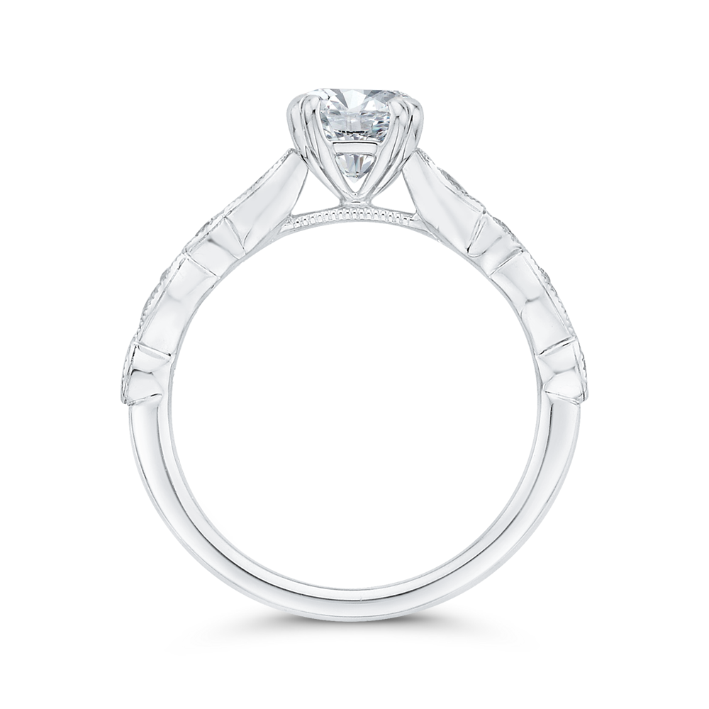 Diamond Engagement Ring in 14K White Gold (Semi-Mount)