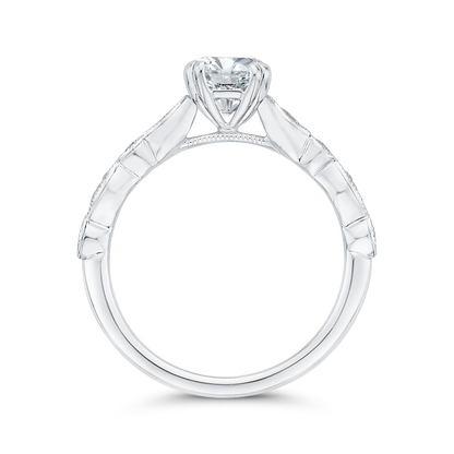 Diamond Engagement Ring in 14K White Gold (Semi-Mount)