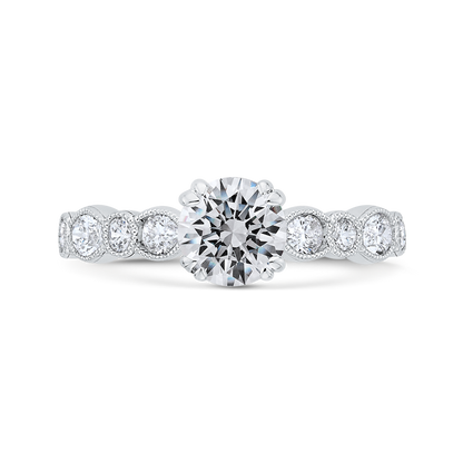 Diamond Engagement Ring in 14K White Gold (Semi-Mount)