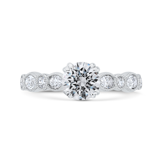 Diamond Engagement Ring in 14K White Gold (Semi-Mount)