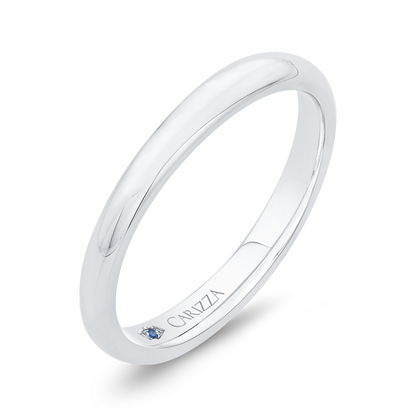 Plain Wedding Band in 14K White Gold