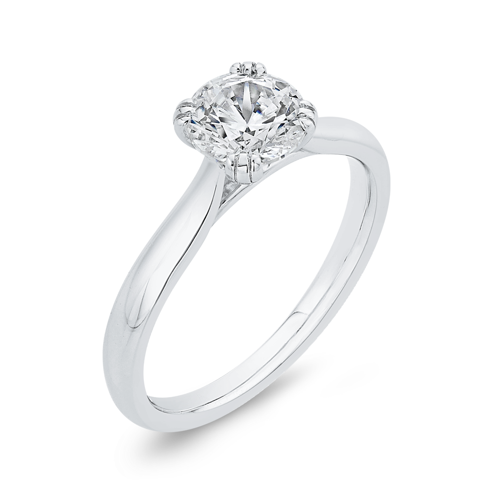 Solitaire Engagement Ring in 14K White Gold (Semi-Mount)