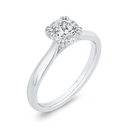 Solitaire Engagement Ring in 14K White Gold (Semi-Mount)