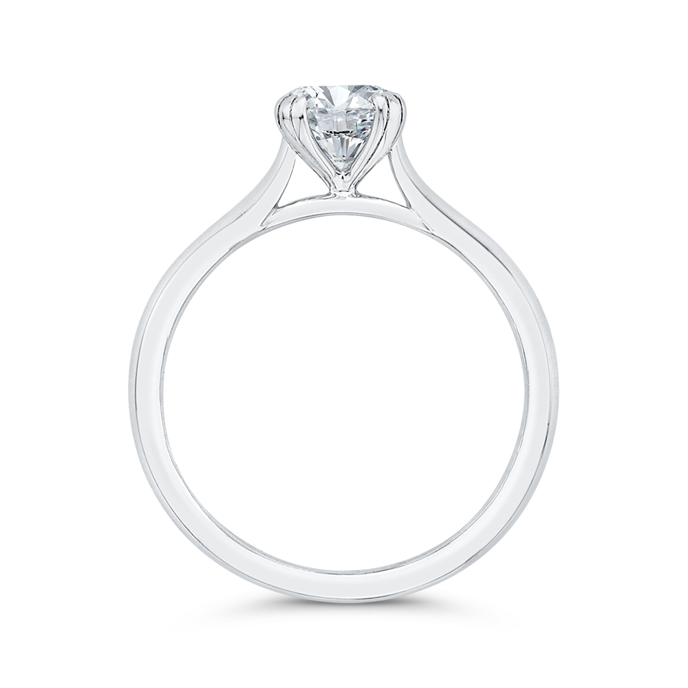 Solitaire Engagement Ring in 14K White Gold (Semi-Mount)