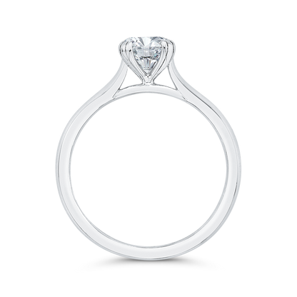 Solitaire Engagement Ring in 14K White Gold (Semi-Mount)