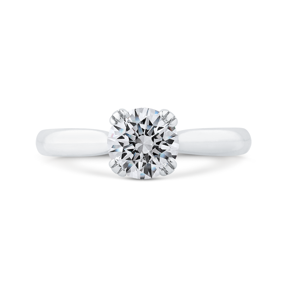 Solitaire Engagement Ring in 14K White Gold (Semi-Mount)